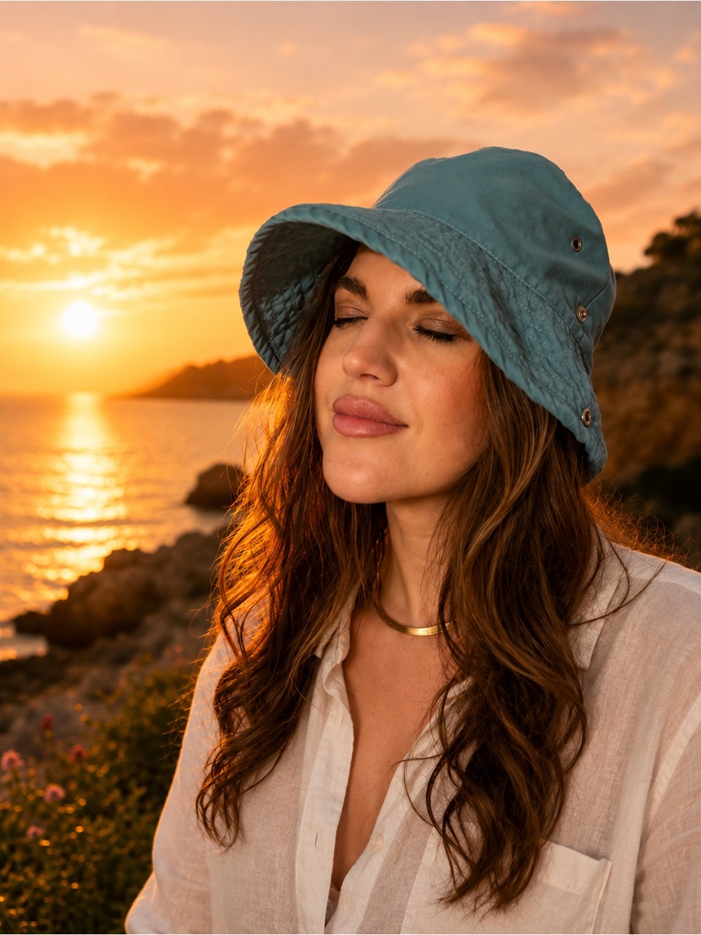 GAP Teal Bucket Hat - Casual Cotton Sun Hat size M / L **2 for 20**